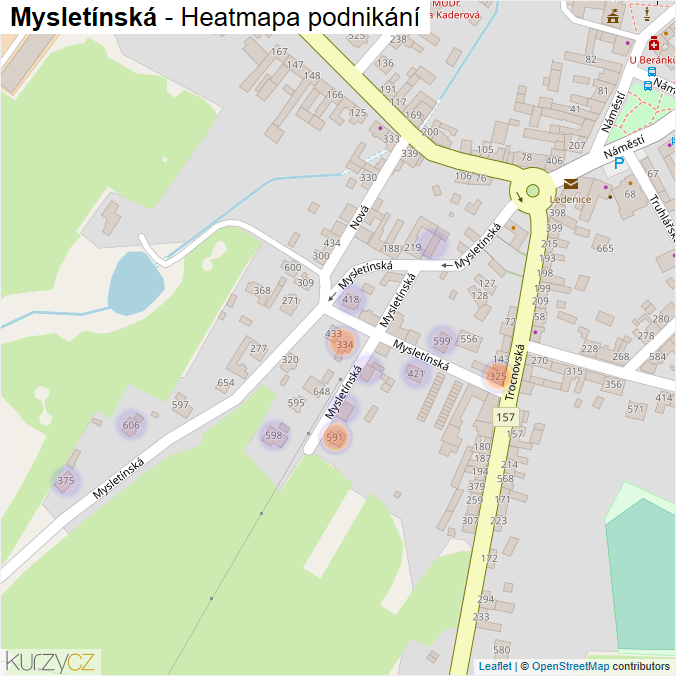 Mapa Mysletínská - Firmy v ulici.