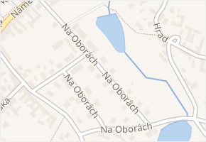 Na Oborách v obci Ledenice - mapa ulice