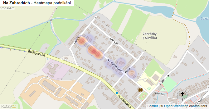 Na Zahradách - mapa podnikání