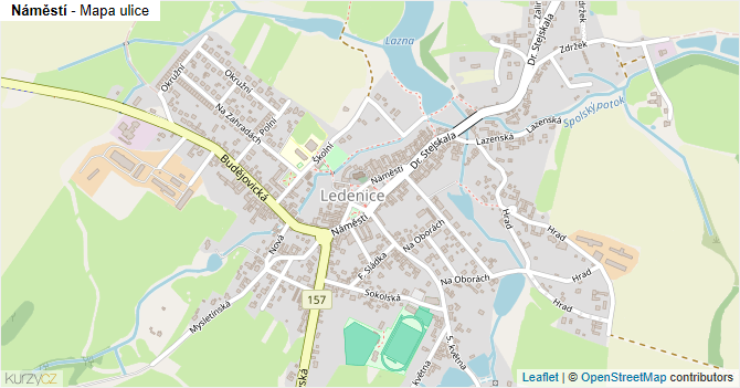 Náměstí - mapa ulice