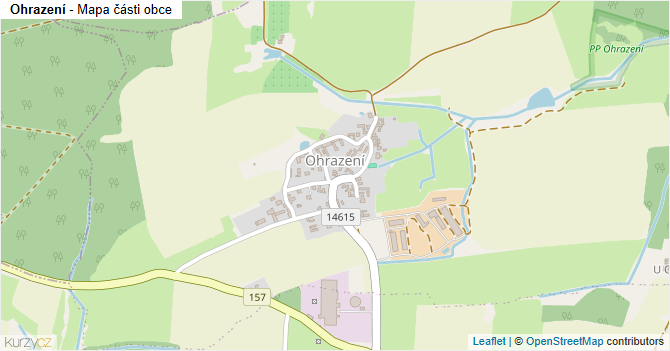 Ohrazení - mapa části obce