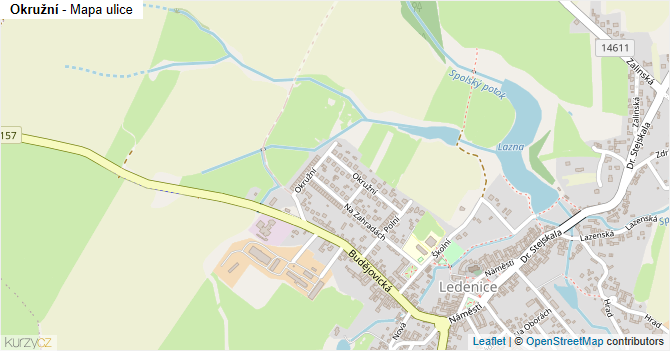 Okružní - mapa ulice