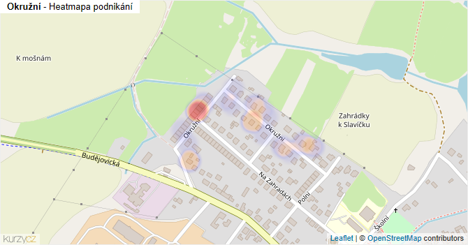 Okružní - mapa podnikání