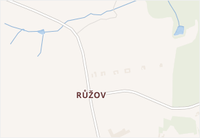 Růžov v obci Ledenice - mapa části obce