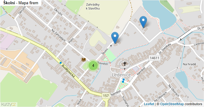 Školní - mapa firem