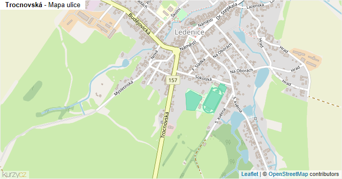 Trocnovská - mapa ulice