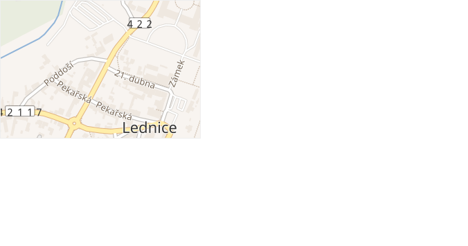 Malinovského v obci Lednice - mapa ulice