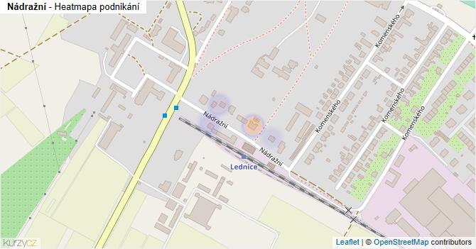 Nádražní - mapa podnikání