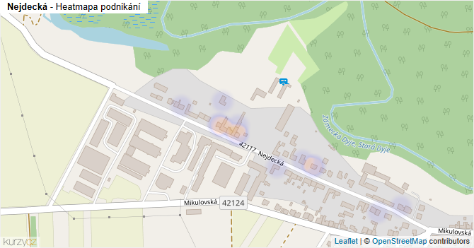 Nejdecká - mapa podnikání