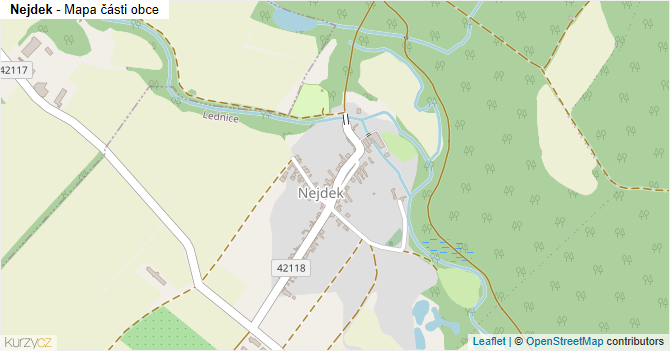 Nejdek - mapa části obce