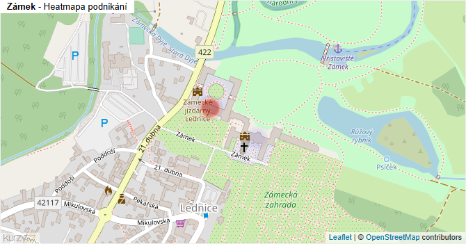 Zámek - mapa podnikání