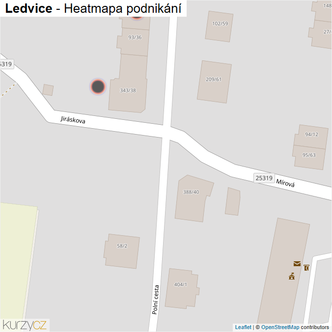 Mapa Ledvice - Firmy v obci.