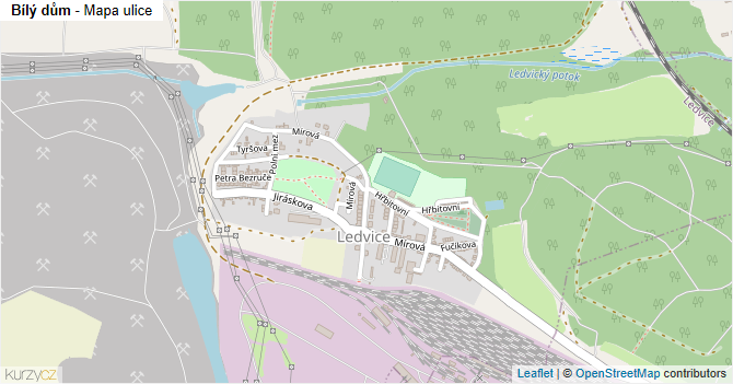 Bílý dům - mapa ulice