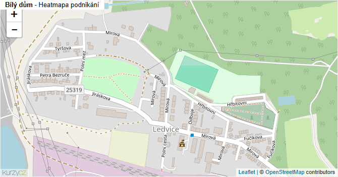 Bílý dům - mapa podnikání