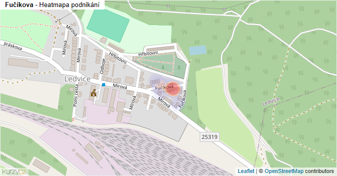 Fučíkova - mapa podnikání