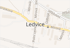 Ledvice v obci Ledvice - mapa části obce