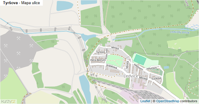 Tyršova - mapa ulice