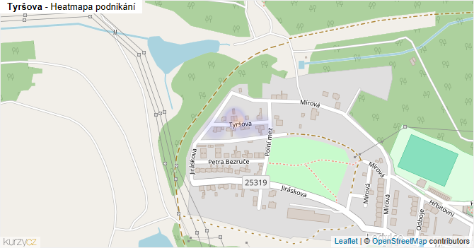 Tyršova - mapa podnikání