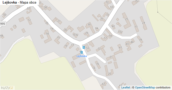 Lejšovka - mapa obce
