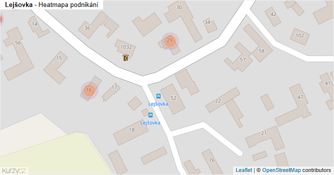 Lejšovka - mapa podnikání
