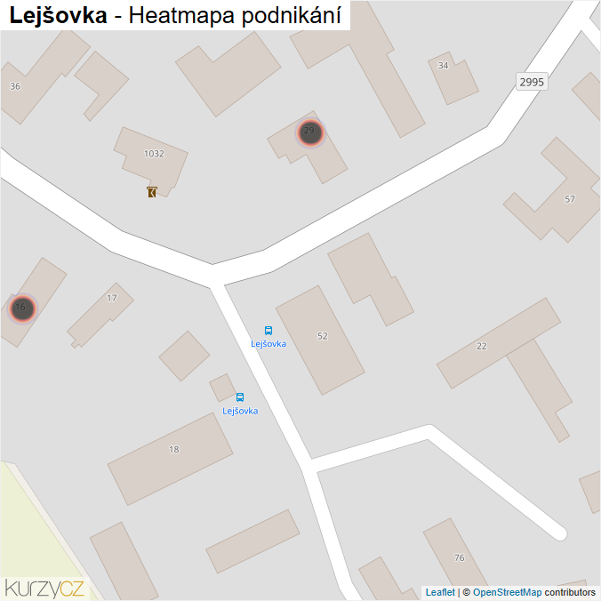 Mapa Lejšovka - Firmy v obci.