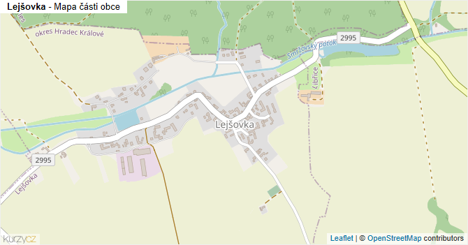 Lejšovka - mapa části obce