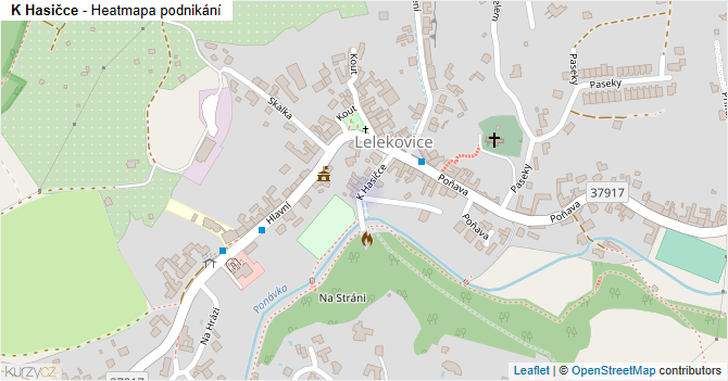 K Hasičce - mapa podnikání