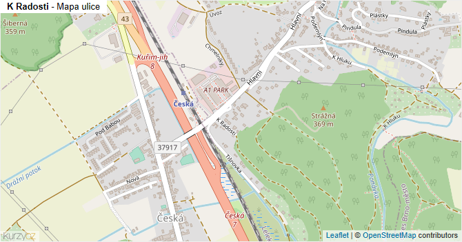 K Radosti - mapa ulice