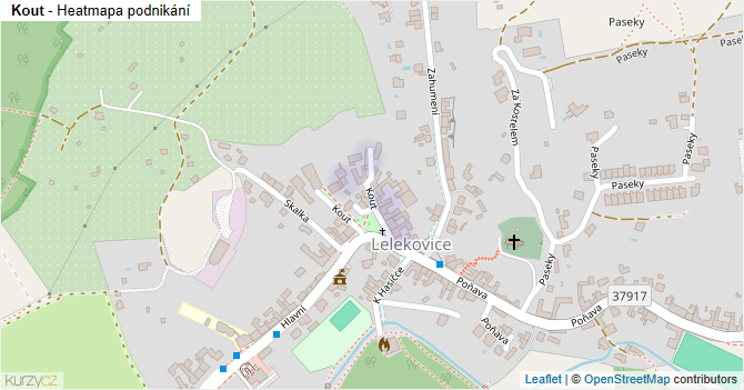 Kout - mapa podnikání
