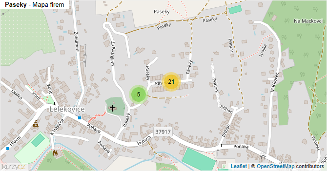 Paseky - mapa firem