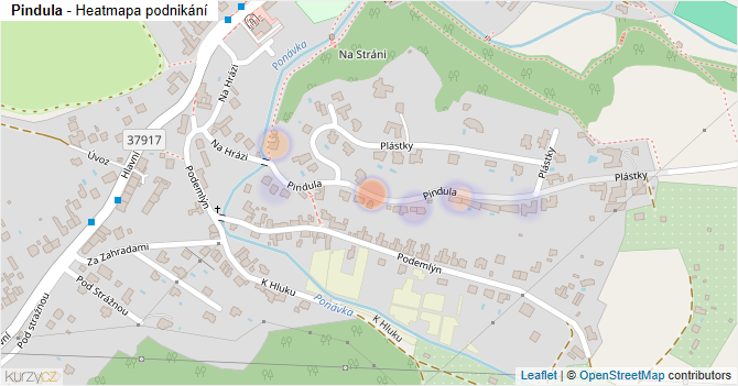 Pindula - mapa podnikání