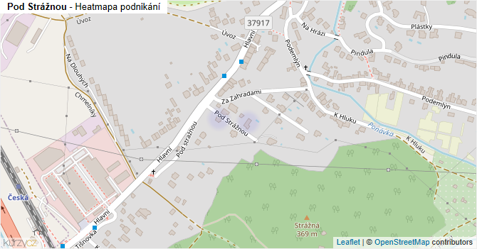 Pod Strážnou - mapa podnikání