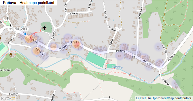 Poňava - mapa podnikání