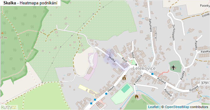 Skalka - mapa podnikání