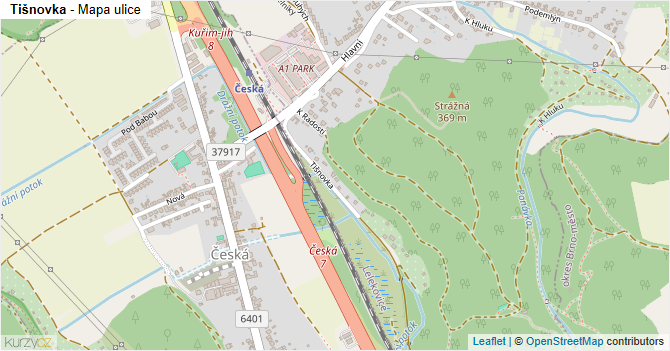 Tišnovka - mapa ulice