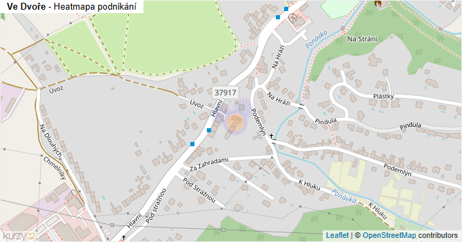 Ve Dvoře - mapa podnikání