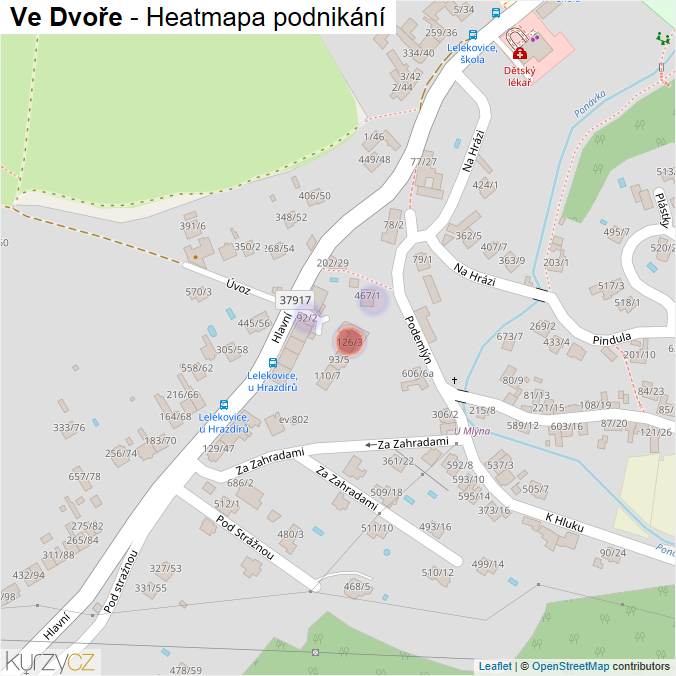 Mapa Ve Dvoře - Firmy v ulici.