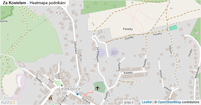 Za Kostelem - mapa podnikání