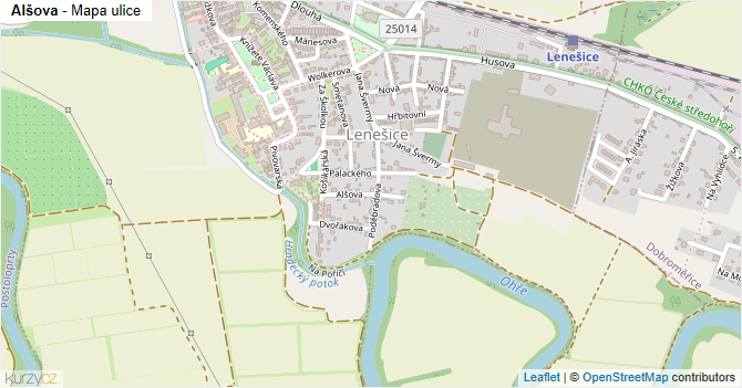 Alšova - mapa ulice