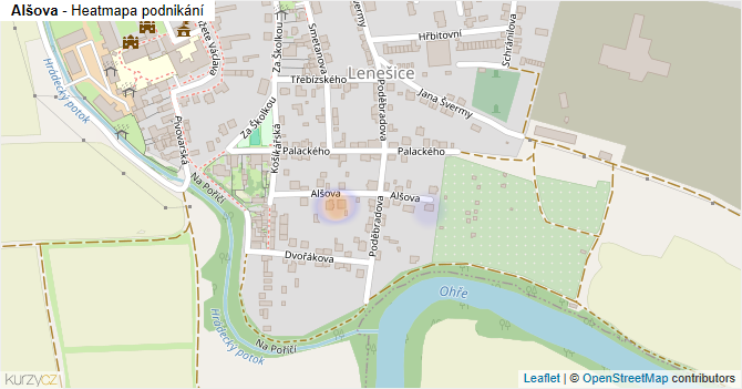 Alšova - mapa podnikání