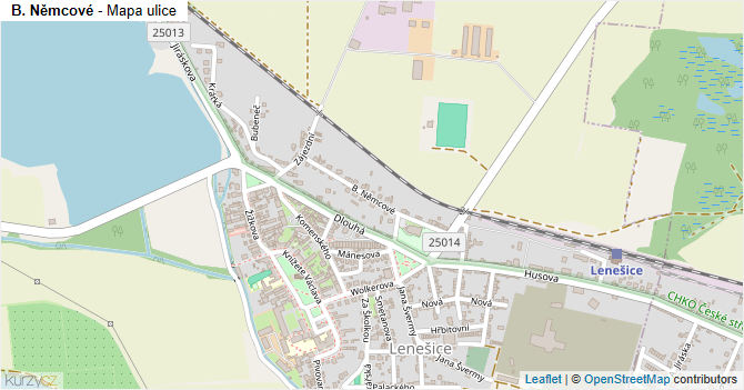 B. Němcové - mapa ulice