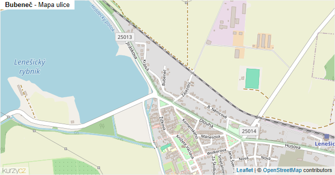 Bubeneč - mapa ulice