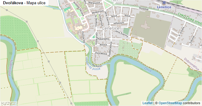 Dvořákova - mapa ulice