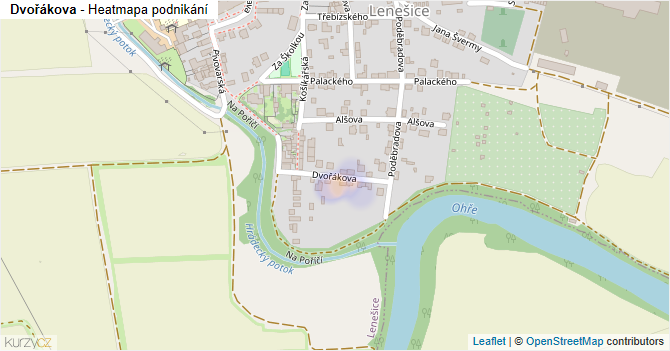 Dvořákova - mapa podnikání