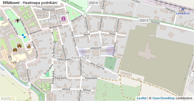 Hřbitovní - mapa podnikání