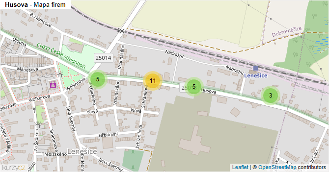 Husova - mapa firem