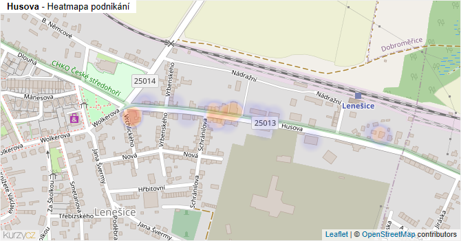 Husova - mapa podnikání