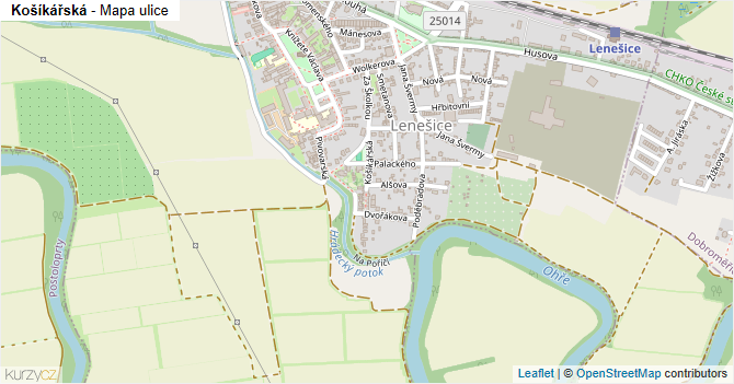 Košíkářská - mapa ulice