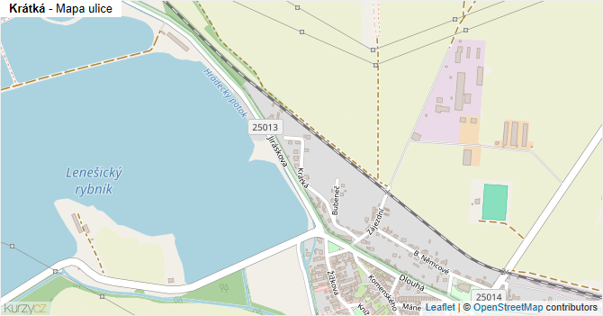 Krátká - mapa ulice