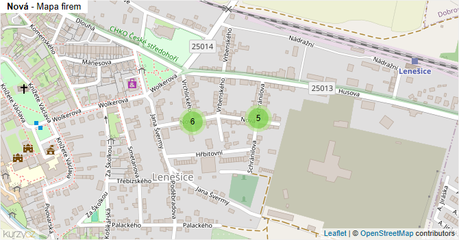 Nová - mapa firem